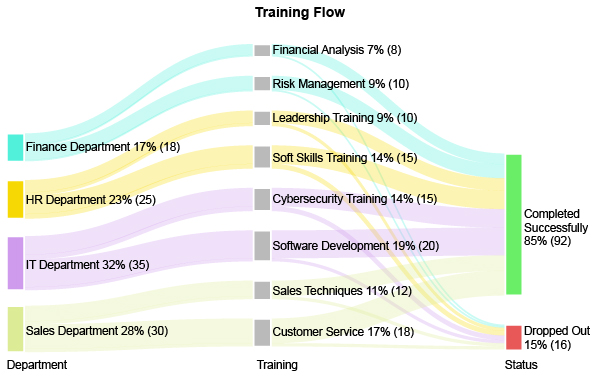 Training Flow Analysis Using Sankey Diagram