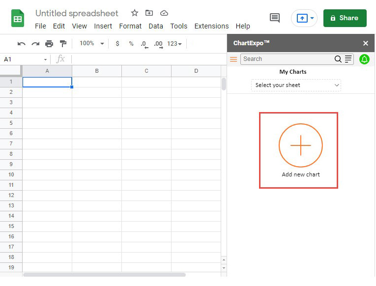 add new chart in google sheets