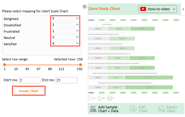 Map Likert Responses to Numbers for creating closed-ended question examples