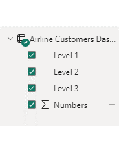 Selected Fields for Creating Airline Customer Dashboard