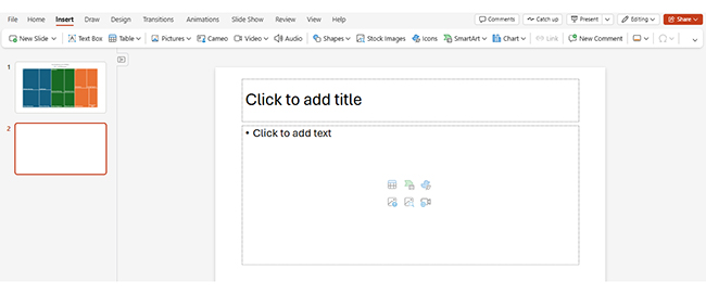 Insert Chart in PowerPoint