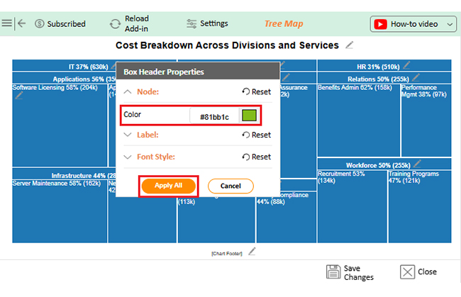 Treemap in Excel