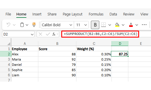 How to Use Sumproduct in Excel