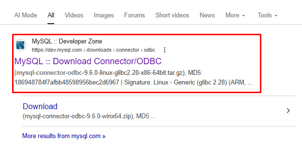 MySQL ODBC Connector