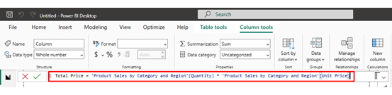 Power BI Calculated Columns