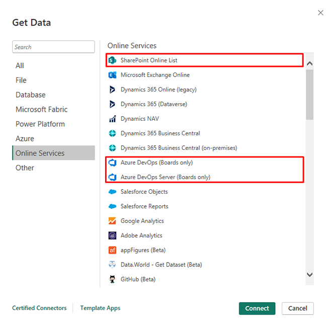 Power BI Data Sources
