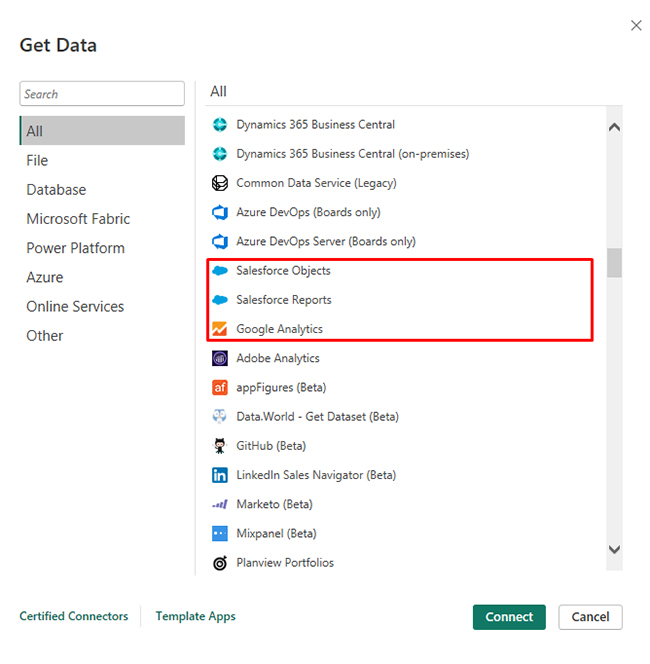 Power BI Data Sources