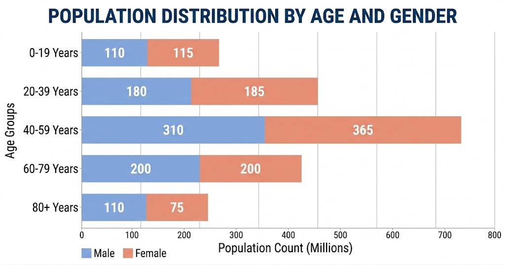 Population Distribution by Age and Gender
