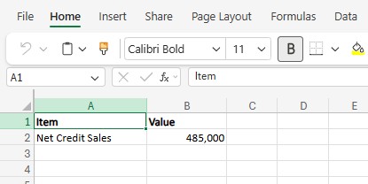 Calculate Accounts Receivable Turnover Ratio
